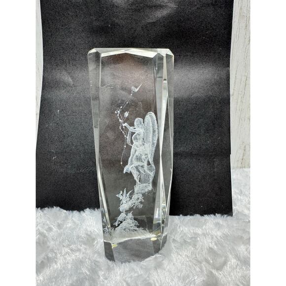 Unbranded | Accents | 3d Laser Etched Crystal Block Angel With ...